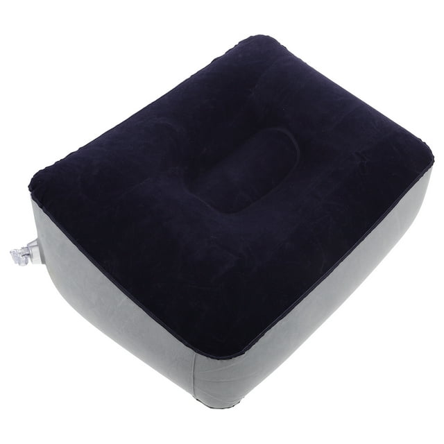Reposapiés inflable para viajes en avión, colchoneta de camping autoinflable, cojín, reposapiés portátil para coche, tren, casa, oficina, viajes, avión, silla de camping, reposapiés