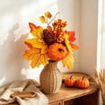 thumbnail image 5 of Clearance Under $1 Artificial Fall Pumpkin Branch with Maple Leaves and Berries for Thanksgiving Decor, 5 of 5