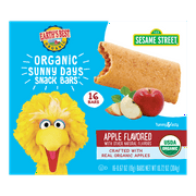 Earth's Best Organic Sesame Street Apple Sunny Days Snack Bars, 10.72 oz Box (16 Count)