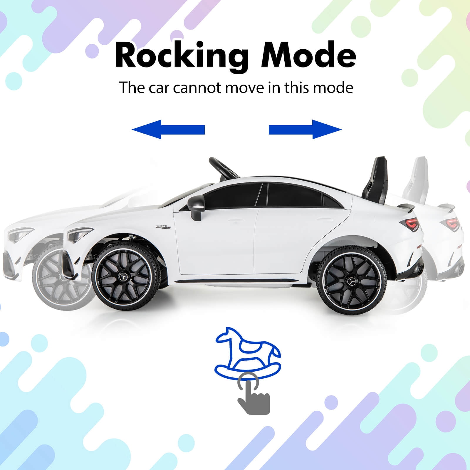 Infans 12V Kids Ride on Car w/Remote Rocking Function Transport Wheels Lights & Music