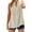 Khaki, variant on Simua Womens Button Down Cotton Linen Shirt Sleeveless V-neck Blouse Loose Fit Casual Solid Color Tops
