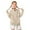 Beige, variant on Girls Chunky Cardigan Solid Color Ribbed Knit Zip Up Sweater Jacket Loose Long Sleeve Cardigans Navy 2-3 Years