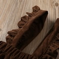 thumbnail image 5 of Toddler Baby Girls Corduroy Suspender Skirt Ruffle Hem Solid Color Sleeveless Strap Overall Dress, 5 of 6