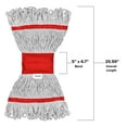 thumbnail image 2 of Alpine Industries Loop-End Cotton Mop Head Replacement 5” Red Headband and 5” Tailband, 2 of 9