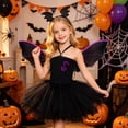 thumbnail image 2 of SUXIAN Girls Dress Halloween Sleeveless Tutu Headband Fancy Party Outfit 2 8 Years Dresses For Girls Black_004 3-4 Years, 2 of 6