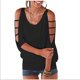thumbnail image 4 of Camisas sueltas de manga de siete cuartos con hombros descubiertos de verano para mujer (M) Likrtyny Para estrenar, 4 of 5