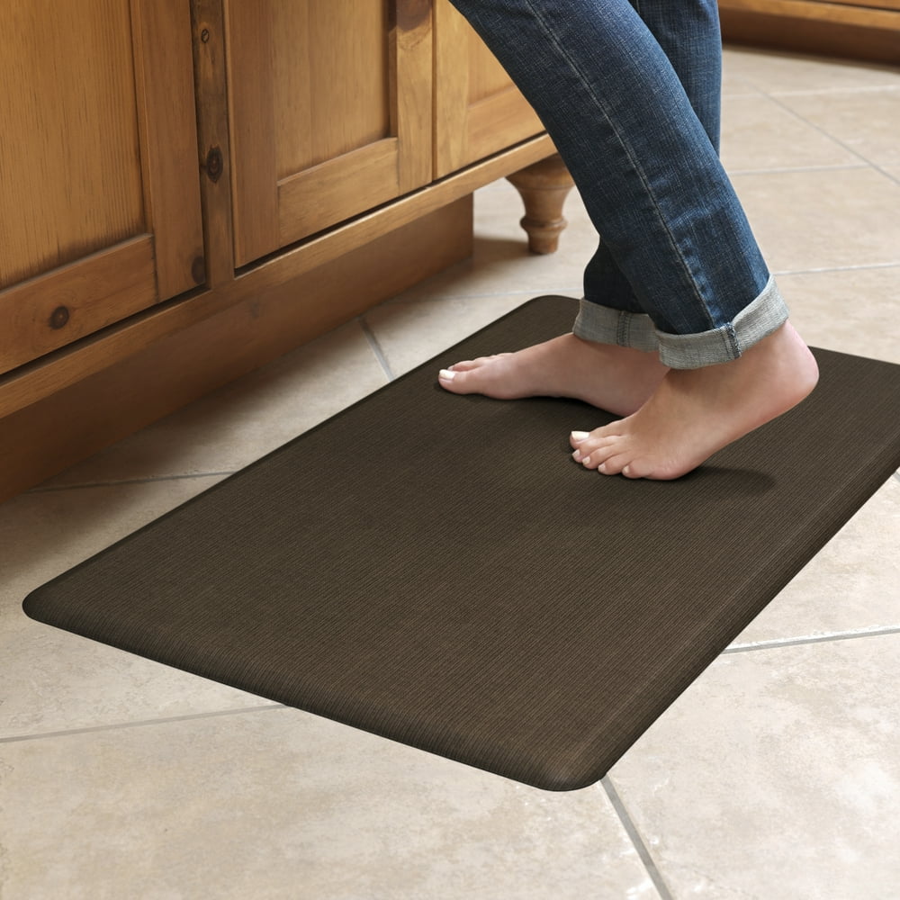NewLife by GelPro Designer Comfort Kitchen Mat 18x30 Grasscloth Java