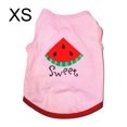 thumbnail image 4 of Greeniant Chalecos letras estilo fruta algodón transpirable camisetas para mascotas absorción de sudor ropa de cachorro medio disfraces traje patrón Ropa para mascotas Rosado XS Greeniant PT003720-01, 4 of 6