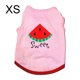 thumbnail image 5 of Greeniant Chalecos letras estilo fruta algodón transpirable camisetas para mascotas absorción de sudor ropa de cachorro medio disfraces traje patrón Ropa para mascotas Rosado XS Greeniant PT003720-01, 5 of 6