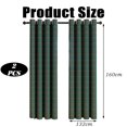 thumbnail image 5 of Check Plaid Curtains Scottish Tartan Striped Xmas Decorative Window Curtain Panel Light Filtering Farmhouse Grommet Drapes for Kitchen Living Room, 2 Panels-132*160cm, 5 of 5