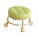 thumbnail image 2 of Taburete bajo con ruedas, asiento bajo con ruedas, moderno, para adultos y niños, de baja altura, de cuero PU para Verde, 2 of 9