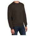 thumbnail image 4 of Yellow Rooster Men's Core Fleece Classic Crewneck Sweatshirt Dark Chocolate Brown 2XL, 4 of 6