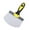 Arc-shaped L, variant on Sylvtty Portable Drywall Putty Shovel with Curved Blade Non-Slip Handle Arc-shape Shovel Putty Knife Scraper Hand Tool