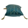 thumbnail image 3 of Teal and Gold Geo Velvet Lumbar Pillow with Gold Tassels, 3 of 3