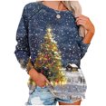 thumbnail image 5 of Fznquz Plus Size Blouses for Women Graphic Oversized Christmas Tops Multicolor Casual Trendy Long Sleeve Woman Shirts, 5 of 7
