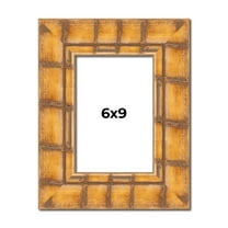 6x9 Frame Beige Real Wood Picture Frame Width 3 inches | Interior Frame Depth 0.5 inches | Natural