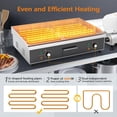 thumbnail image 4 of Ktaxon 30" Electric Griddle, 3000W Flat & Stripe Top Grill with Dual Temp Control, 4 of 8