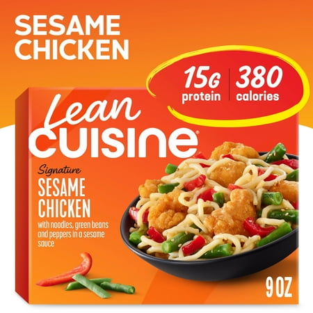 Lean Cuisine Sesame Chicken Microwave Meals for Lunch or Dinner, 9 oz (Frozen)