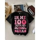 thumbnail image 2 of Girl's 100 Of School Graphic Tee, Cute Back To School Outfit, Stylish Summer Casual Shirt, Soft Cotton Blend, Pretty Pastel Print, Adorable School Era Design, Perfect For First Grade, 2 of 5