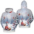 thumbnail image 3 of Hello Winter Bull Terrier Football Snowman Welcome Snowy Morning All Over Print 3D Hoodie Unisex Merch Hoodies Bully Dog Lovers Gifts Idea - 01012, 3 of 6