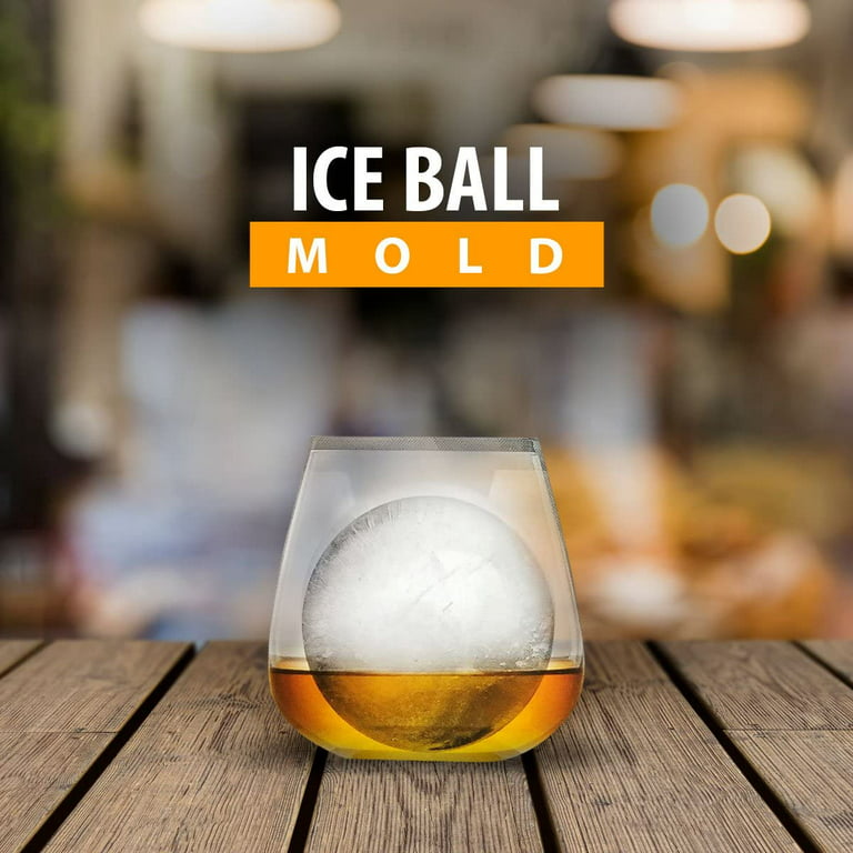 Ice Ball Mold Maker for Whiskey - 5 PACK 2.5 Inch Silicone Round