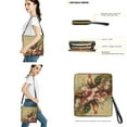thumbnail image 3 of ZUXONGSY Rooster Peony Flower Print Bucket Bag Tote Purse Set for Women Large Shoulder Bag with Leather Wallet Waterproof 2 Pcs Bucket Purse Set for Dating, 3 of 4