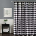 thumbnail image 2 of 72 x 72 Inch Buffalo Check Shower Curtain, Farmhouse Style Black and White Plaid Water-Repellent Polyester Bath Curtain Machine Wash, 2 of 6