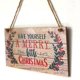 thumbnail image 3 of CHAO Letreros Letrero de madera para puerta y pared Have Yourself A Merry Little Christmas Decoración navideña colgante 20 x 10 x 0,25 cm, 3 of 5