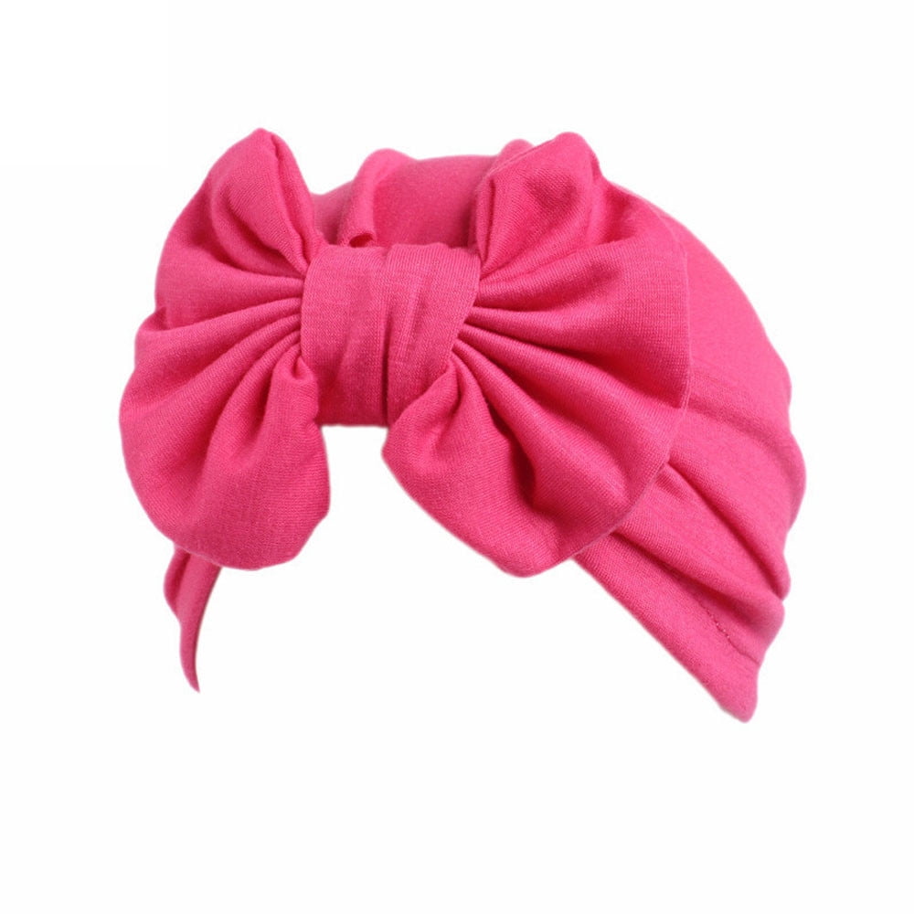 Baby Hats Children Baby Girls Butterfly Boho Hat Beanie Scarf Turban Head Wrap Cap Beige Bowknot Convenient and Practical