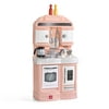 Step2 Quaint Kitchen Rose Pink Plastic Play Kitchen for Toddlers 2-4