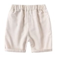 thumbnail image 3 of Boys Pants Lightweight Pocket Elastic Solid Print Shorts Breathable Everyday Wear 18-24 Months, 3 of 6