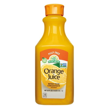 Nature's Nectar Premium Orange Juice Not From Concentrate No Pulp 52 fl oz