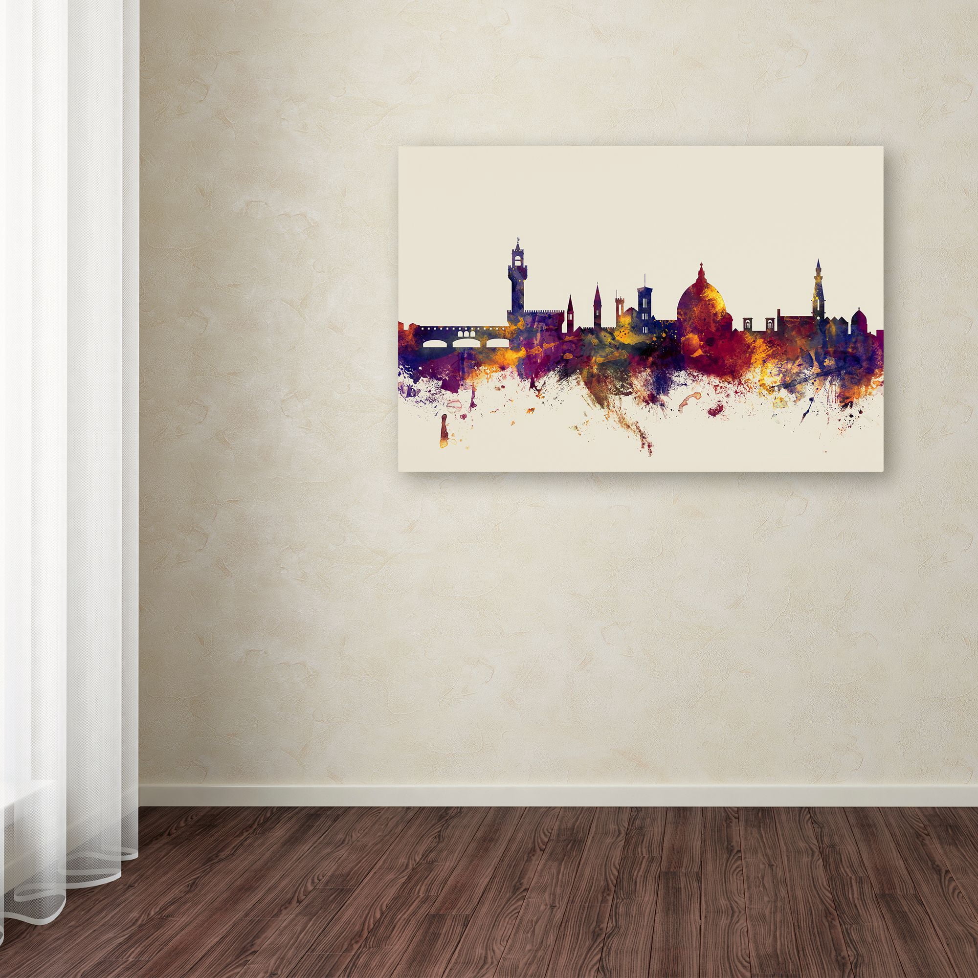 Trademark Fine Art "Florence Italy Skyline" Canvas Art by Michael Tompsett