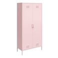 thumbnail image 1 of Novogratz Cache Tall 2 Door Metal Locker Cabinet, Bashful Pink, 1 of 9