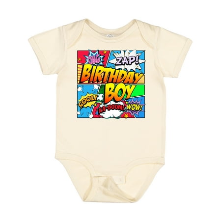 

Inktastic Birthday Boy Comic Book Gift Baby Boy Bodysuit