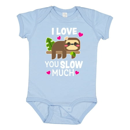 

Inktastic I Love You Slow Much with Sloth on Treebranch Gift Baby Boy or Baby Girl Bodysuit
