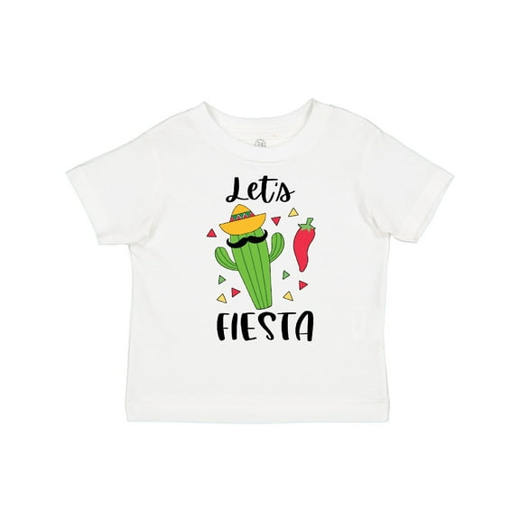Inktastic Cinco De Mayo Let's Fiesta Cute Cactus with Sombrero Boys or Girls Toddler T-Shirt