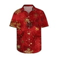 thumbnail image 5 of Hombres de Manga Larga, Navidad Impresa Turndown Collar Blusa, Casual Moda Botón Camisa para las Vacaciones, 5 of 5