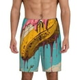 thumbnail image 3 of Lsque Melting Banana Fantasy Mens Sleep Pajama Shorts,Short Pajama Pants, Cotton Ultra-Soft Knit-4X-Large, 3 of 9