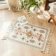 thumbnail image 1 of Xiao Hua Alfombra de baño bohemia, estilo bohemio, para cocina, con borlas, de algodón, lavable, para decoración de dormitorio, baño, entrada, pasillo, interior, hogar, 23 x 35 pulgadas (13), 1 of 4