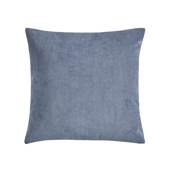 Videri Home 20"x20" Navy Blue Pinwale Corduroy Decorative Throw Pillow Covers, Retro for Den(2 Pack)