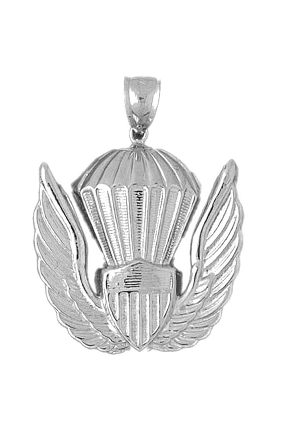 18K White Gold United States Air Force Pendant - 38 mm