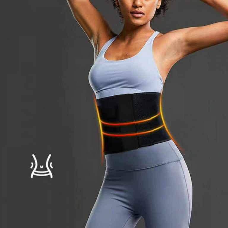 Waist Trimmer Belt, Sweat Wrap, Tummy Toner, Low Back and Lumbar Support  with Sauna Suit Effect, Abdominal Trainer 