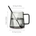 thumbnail image 2 of 460ML Large Glass Coffee Creative Design Cup Home Coffee Polygonal Cup Oatmeal Cup Breakfast Cup Office Retro Large Caliber, 2 of 5