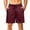 Wine, variant on Besolor Running Shorts for Men Wide Leg High Waist Elastic Drawstring Casual Loose Summer Outdoor Workout Shorts with Zipper Pocket(X-Large,Wine)