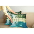 thumbnail image 3 of Ambesonne Landscape Throw Pillow Cover 2 Pack, Pool Nearly Beach, 18", Green Blue, 3 of 6