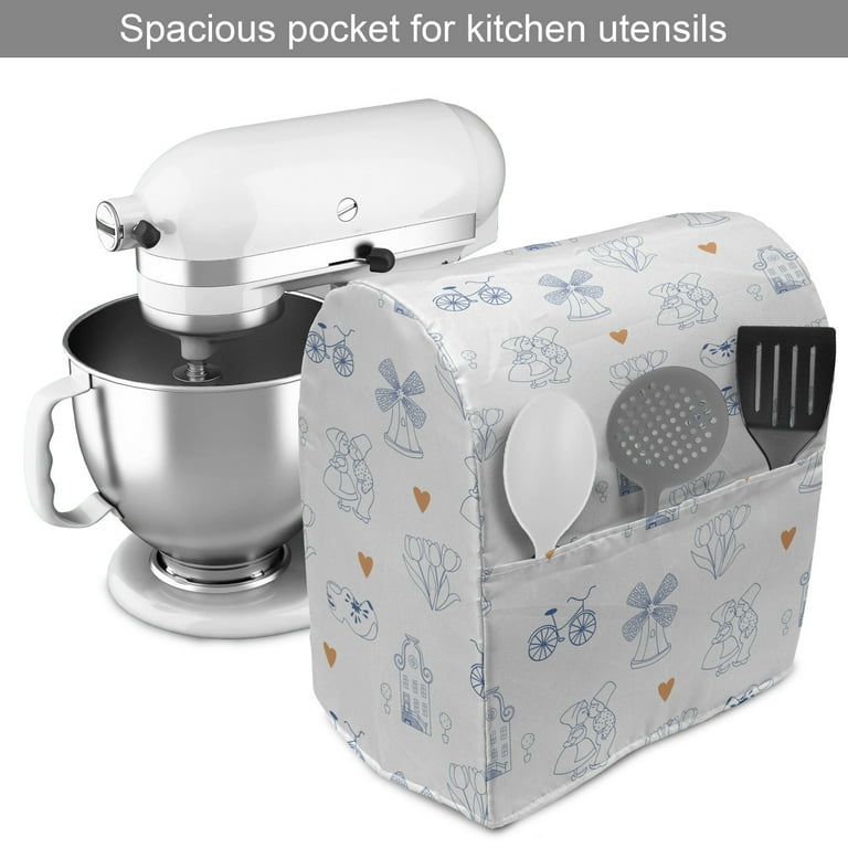 Stand Mixer Cover Dust-proof with Pockets Handle Protective for Kitchenaid  Mixer