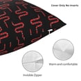 thumbnail image 3 of Pofeuu Red Snake Print Double-sided plush pillowcase Square Throw Pillow Covers Pillows Cover for Living Room Bedroom Sofa Couch Cushion Cover（No pillow core）-22"x22", 3 of 7