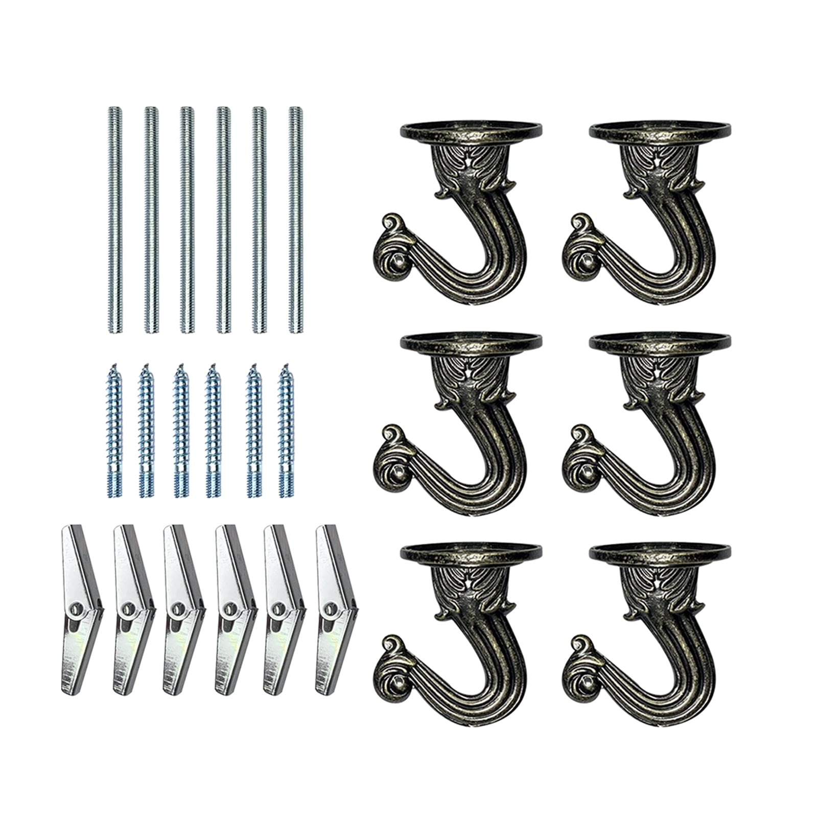 PURATEN 6pcs Heavy Duty Ceiling Hooks Hanger w/Hardware