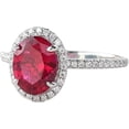 thumbnail image 4 of Ruby Gemstone Ring, AAA Natural Ruby & CZ Tiny Ring, July Birthstone, Halo Ring, Womens Ring, Gold Micron Ring, 925 Sterling Silver, Dainty Ring, Anniversary, Christmas Gift, Statement Ring, 4 of 5